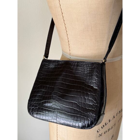 Vintage Talbots Croc Embossed Leather Purse - Picture 2 of 3
